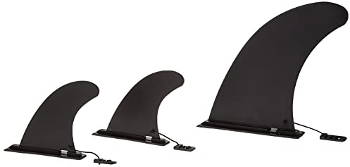 Retrospec Replacement Fins for Inflatable Paddle Board - Essential SUP Accessories Set of 3 - Removable Black Fins for Precise Steering in All Waters - Compatible with Retrospec Weekender & June iSUPs