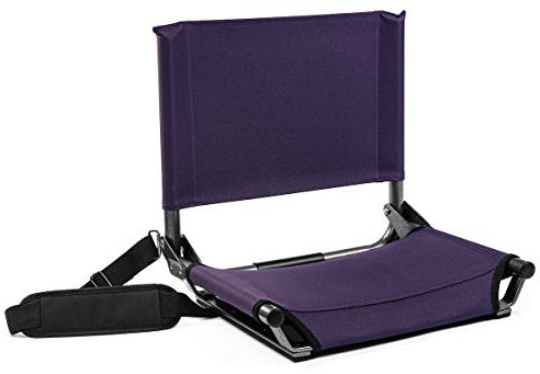 Cascade Mountain Tech Asiento de Estadio – Silla Plegable Ligera y portátil para gradas y Bancos – Púrpura, Extra Ancha – 20 Pulgadas