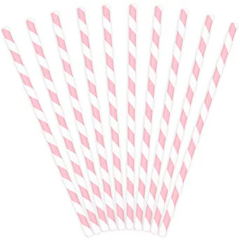 Papierstrohhalme 10er Set 19cm Trinkhalme Einweg Cocktail Strohhalme Getränke Deko Partyzubehör