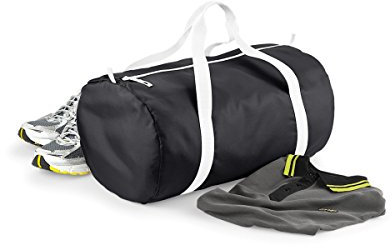 Bagbase Packaway Barrel Bag Gr. Einheitsgröße, schwarz / weiß