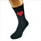 Red Jigsaw Heart Design Romantic Valentines Black Socks Large Mens UK Size 5-12 EUR 38-46 US 7-12.5