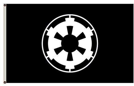 Fyon Large Galactic Empire Black Landscape Flag 3X5Ft