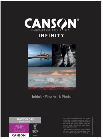 Canson 200001661 PhotoGloss Premium RC Box, Photopapier, A2