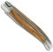 Couteau Laguiole manche en bois d'olivier et mitres en inox - Taille fermée - 9 cm