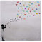 Bild auf Leinwand Banksy Graffiti  Kunstdruck Street Art - Schmetterling Bubble (50x50 cm)
