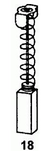 Balais de charbon 0873 pour outils électroportatifs Ryobi - 5x8x11 mm - Pour Ryobi Ponceuse PD1921, Ryobi Ponceuse PD1921V, Ryobi Rabot L180, Ryobi Rabot L182STC, Ryobi Rabot L82N