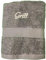 Krings Fashion Duschtuch 70 x 140 cm - Namen nach Wunsch auswählbar - Hochwertig Besticktes Handtuch - 100% Baumwolle - Einzigartiges Design - anthrazit-Stickfarbe wählbar