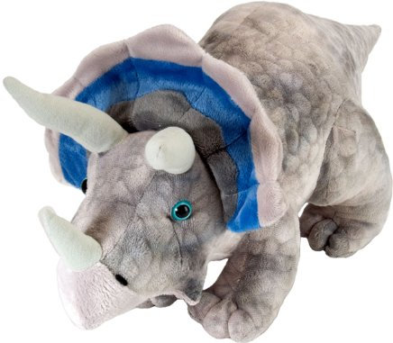Wild Republic Dinosaur Mini Triceratops, Dinosaurier, Mädchen und Jungs Geschenk, Schmusetier für Babys, Nachhaltiges Kuscheltier mit Einer Füllung aus recycelten Wasserflaschen, 25 cm