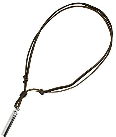 Soul Cats® 1 Leather Necklace with Pendant Cartridge Secret Compartment for screwing Leather Band Stainless Steel