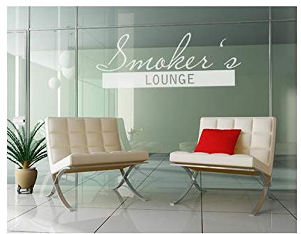 Apalis Fensterfolie Fenstertattoo Smokers Lounge selbstklebend Frosted 48 x 130cm