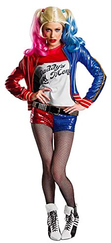 Rubie's Charades Harley Quinn Suicide Squad Premium Kostüm, Mehrfarbig, L