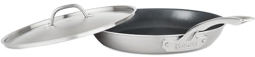 Viking Culinary Professional 5-ply Edelstahl nonstick bratpfanne, mit Deckel Silber 12 Zoll