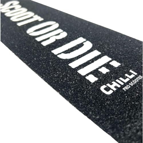 F26 Chilli Pro Stunt-Scooter Griptape 5000 Reaper Cole Beast C50 C53 I Kinder I Tret I Roller I Anti Rutsch Deck I Sand Papier I (Scoot or Die I 52 x 12cm Schwarz/weiss)