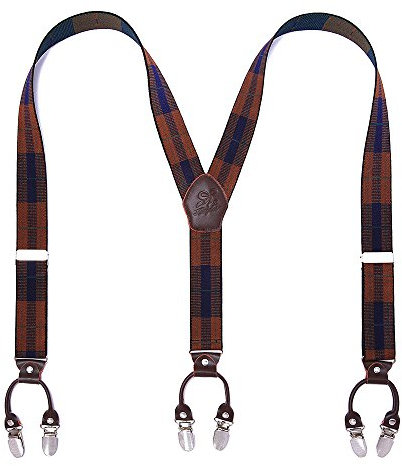 KANGDAI Hosenträger für Herren Breit Y Style 3.5 CM Mit Sehr 6 Starke Metall Clip Durable Elastic Verstellbare Hosenträger Geschenkbox für Herren und Damen