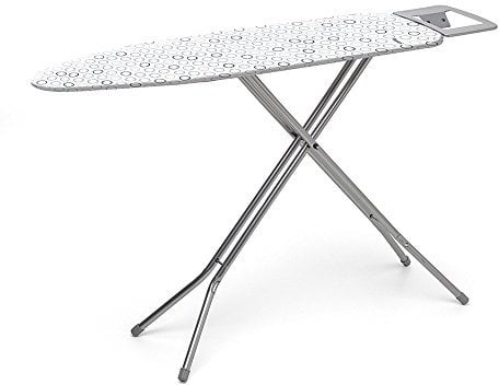 Rayen | Tabla de planchar | Gama Basic | Tablero de metal expandido | Funda algodón y poliéster | Tacos Patas antideslizantes de caucho | Medidas: 113x34x5.5 cm