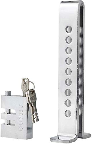 FLK Tech Anti-Theft Brake Clutch Lock, Stainless Steel Accelerator Lock, 9 Hole Adjustable Brake Pedal With 3 Keys