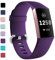 GEAK Strap Compatible for Fitbit Charge 3/Fitbit Charge 4, Adjustable Classic Replacement Wristband for Fitbit Charge 3/Fitbit Charge 4 Activity Tracker Women Men, Small Purple