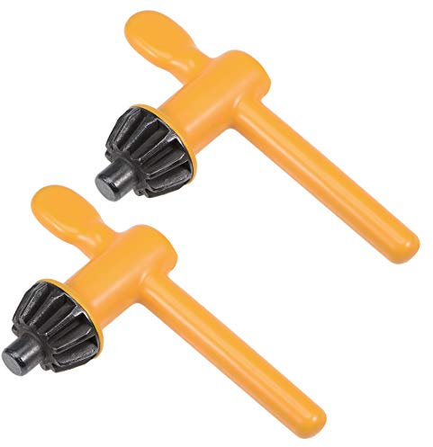 sourcing map Chuck Key 8.9mm Key 11 Teeth for 5-20mm Drill Chuck Yellow 2pcs