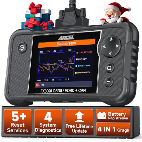 ANCEL FX3000 Automotive Diagnostic Tool Car OBD Scanner - Diagnostics Scan Tool Vehicle Check Engine Transmission Airbag SRS ABS Car EPB Oil Reset Service Light SAS BMS Reset