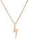Bling Jewelry Winziger Minimalistischer Geometrischer Zickzackblitz Anhänger Halskette Für Frauen Teenager Roségold Plattiertes .925 Sterling Silber