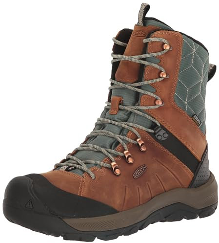KEEN Damen Revel Iv High Polar-w Schneestiefel, Vetiver/Peachy, 42 EU