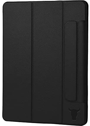 TORRO Magnetic Case Compatible with iPad Mini 7/6 – Genuine Leather iPad Mini 7th / 6th Generation (2024/2021) Case with Stand Function and Wake Sleep Function (Black)