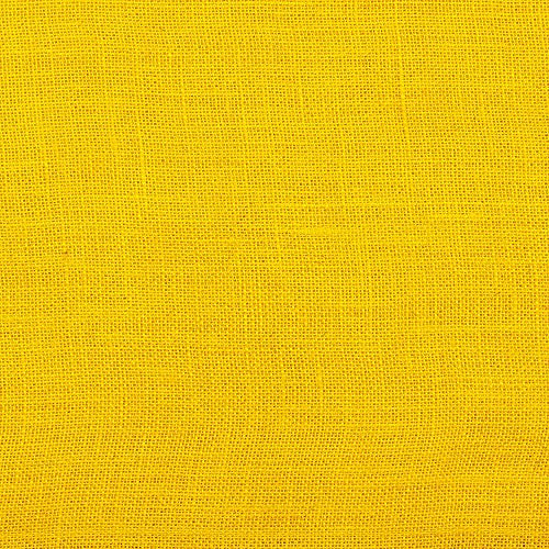 Kt KILOtela - Tela Arpillera, Saco, Yute, Manualidades, Costura Creativa, Decoración, Navidad, Tapicería, Disfraces, Jardinería, Largo a Elección de 50 en 50 cm, 147 cm Ancho, Amarillo