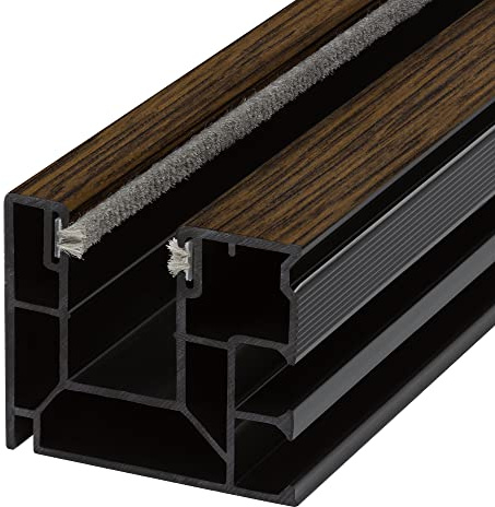 DIWARO. Rollladen Führungsschiene 4047 aus Kunststoff | Farbe Eiche rustikal | für Maxi Rollladenprofile | 40x47 (Farbe Eiche rustikal | Profil 4047 | Länge 2000mm)