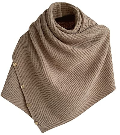 Damen Umschlagtuch Schultertuch Halstuch,Stricken Stola Große Warm Weich Poncho Shawl Frühling Herbst Winter Gestrickt Dekorativ Umschlagtuch Schal Halstuch Kopftuch Dreieckstuch für Frauen Mädchen
