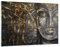 Wandbilder Dekoration Wohnzimmer Buddha Gold Bodhisattva Bilder auf Glas 120x80cm Glasbild Schlafzimmer Küche Deko Wand Kunstdruck Art Groß XXL Wanddeko Bild im Glas Modern Wall Decor GAA120x80-4442