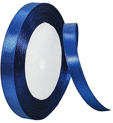 22m Satinband Geschenkband Dunkel Blau 10mm Breit,Seidenband Dick Schleifenband Satin Dekoband Geschenkverpackung Deko Band Stoffband für Halloween Weihnachten Hochzeit Taufe Geburtstag DIY-Handwerk