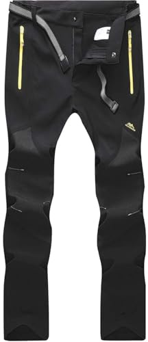 BenBoy Homme Pantalon Ski Imperméable Randonnée Softshell Pantalon Montagne | Thermique Étanche Coupe-Vent Hiver de Neige