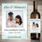 Autocollants de vin d'impression personnalisés avec photo, décor de fête de fiançailles de mariage,etiquette bouteille personnalisable,20 pièces (2,9 x 12.7cm)