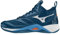 Mizuno Unisex Wave Momentum 2 Mid Volleyballschuhe, Darkdenim White Scarletibi, 50 EU