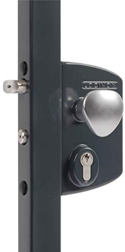 LOCINOX Elektroschloss LEKQ U2 - stromlos geöffnet | Pulverbeschichtet | Für Dreh- Flügeltore (RAL7016 - Anthrazitgrau, Für Rahmenbreite 40-60 mm)