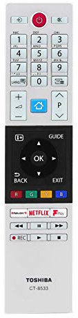 Original 49VL3A63DB Remote Control compatible for Toshiba UHD 4K Smart TV's