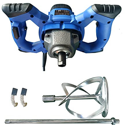Powerful Paddle Mixer Electric Drill Mixer with M14 Thread Mixing Stirring Rod, 120mm Mixer Diameter, Adjustable 6-Speed Easy to Operate, Lock Button, for Mixing Paint, Plaster, Cement, Resins