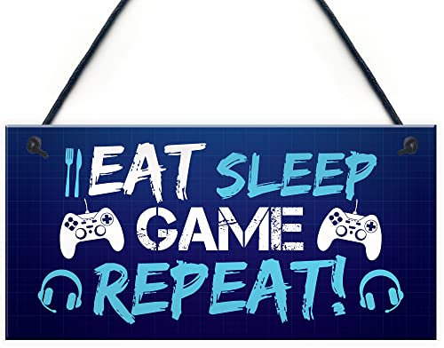 Red Ocean Gaming Bedroom Sign Gamer Accessories For Man Cave Gaming Gifts For Boys Brother Son Games Room Decor