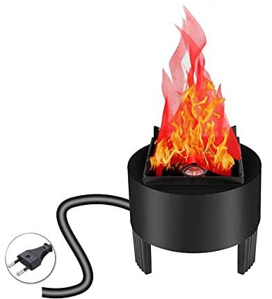 Lancoon 1 fausse flamme de feu à LED 3D - Effet de feu de camp électrique - Pour Noël, Halloween, festival, événement, fête, club