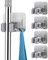Rose Kuli 4 Pièces Porte Balai, Broom Holder Ajustable, Fixation murale, vis et auto - adhésif, Mop Support avec Crochets pour Cuisine Salle de Bain Jardin