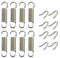 A ABSOPRO 8 Set 43mm 1.69 Scarico Tubo Molla con U Forma Ganci Argento Tono
