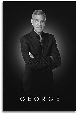 VZRSQZK Filmschauspieler George Clooney Poster, dekoratives Gemälde, Leinwand-Wandposter und Kunstdruck, modernes Familienschlafzimmer-Dekor-Poster, 20 x 30 cm
