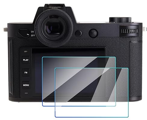 Displayschutzfolie kompatibel für Leica SL2 spiegellose Digitalkamera, Härtegrad 9H, kratzfest, gehärtetes Glas, 4 Stück