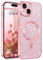 YINLAI für iPhone 15 Hülle Kompatibel mit Magsafe,HandyHülle iPhone 15 Glitzer Magnetische Stoßfeste Soft TPU Cover Case Schutzhülle für iPhone 15 Hülle 6.1 Zoll,Rosa