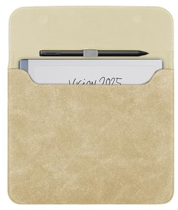 Housse en daim pour tablette Remarkable 2 10,3 (version 2020), étui de protection portable hydrofuge avec passant pour stylo et fermeture magnétique (marron)