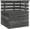ShGaxin Garten-Paletten-Ecksofa, Gartenlounge, Outdoor Sofa, Loungemöbel, Balkonmöbel Lounge, Garten Sofa, Terrassenmöbel, Massivholz Kiefer Dunkelgrau