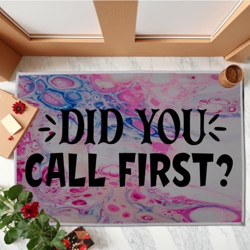 Personalised Doormat, Personalized Camping Door Mat for Camper Lover, Anti Slip Washable Decorative Welcome Mat for Home Kitchen Garden