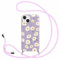 Pnakqil Funda Silicona con Cuerda para Apple iPhone 14 6,1,Pequeña Margarita Carcasa Suave Case con Correa Colgante Collar de Cuello Cordón Cadena para Colgar la Mayoría de los Smartphones,3