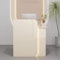 Bürotheke Rezeption Tisch,Messetheke Stehpult,Laden-Theke Verkaufstheke,Empfangstheke mit Schubladen,Zeitgenössischer Empfangsschreibtisch,for Corporate Halls Hotel Receptions.(Color:Apricot,Size:LEFT