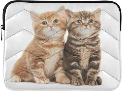 Laptop Sleeve Case Cute Cat Print Laptop Bag Computer Bag Notebook Carrying Protective Case Bag for 13 14 inch Laptops
